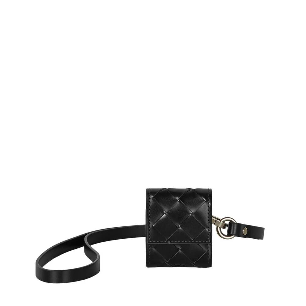 NEW BOTTEGA VENETA unisex plain leather smartphone case in black